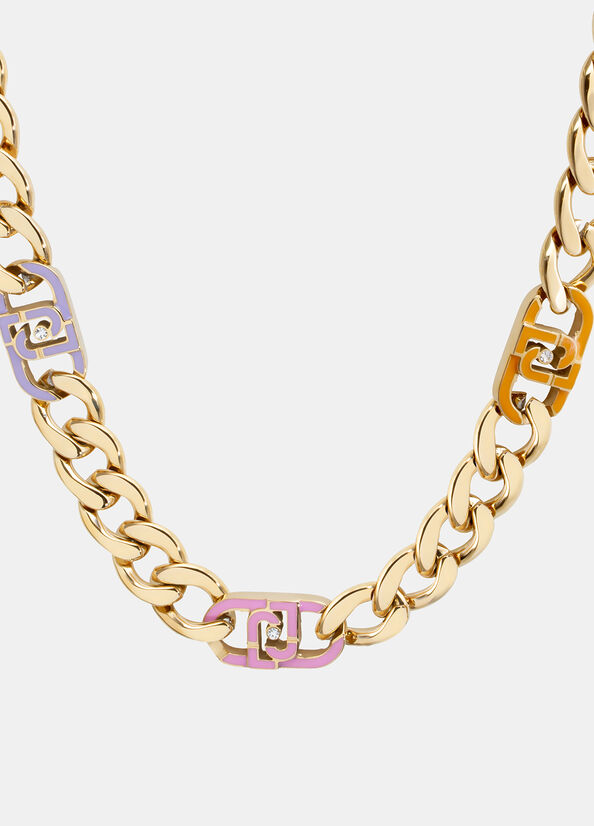 Collana con monogram smaltati