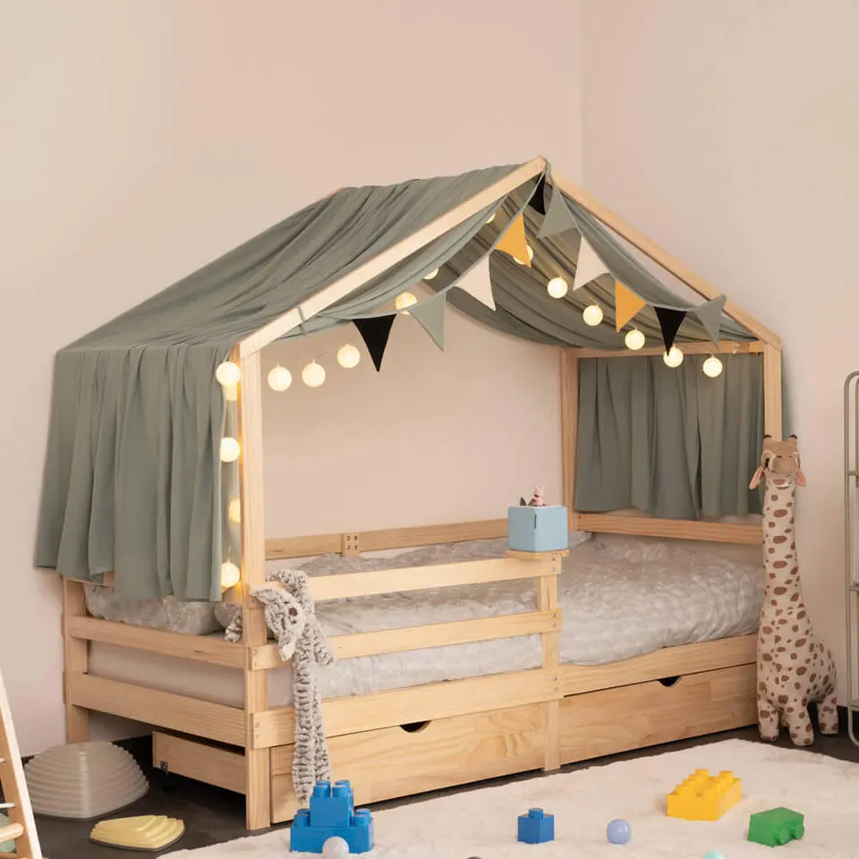 HOME DELUXE Kinderbed WOLKENLAND Naturel Met Lades