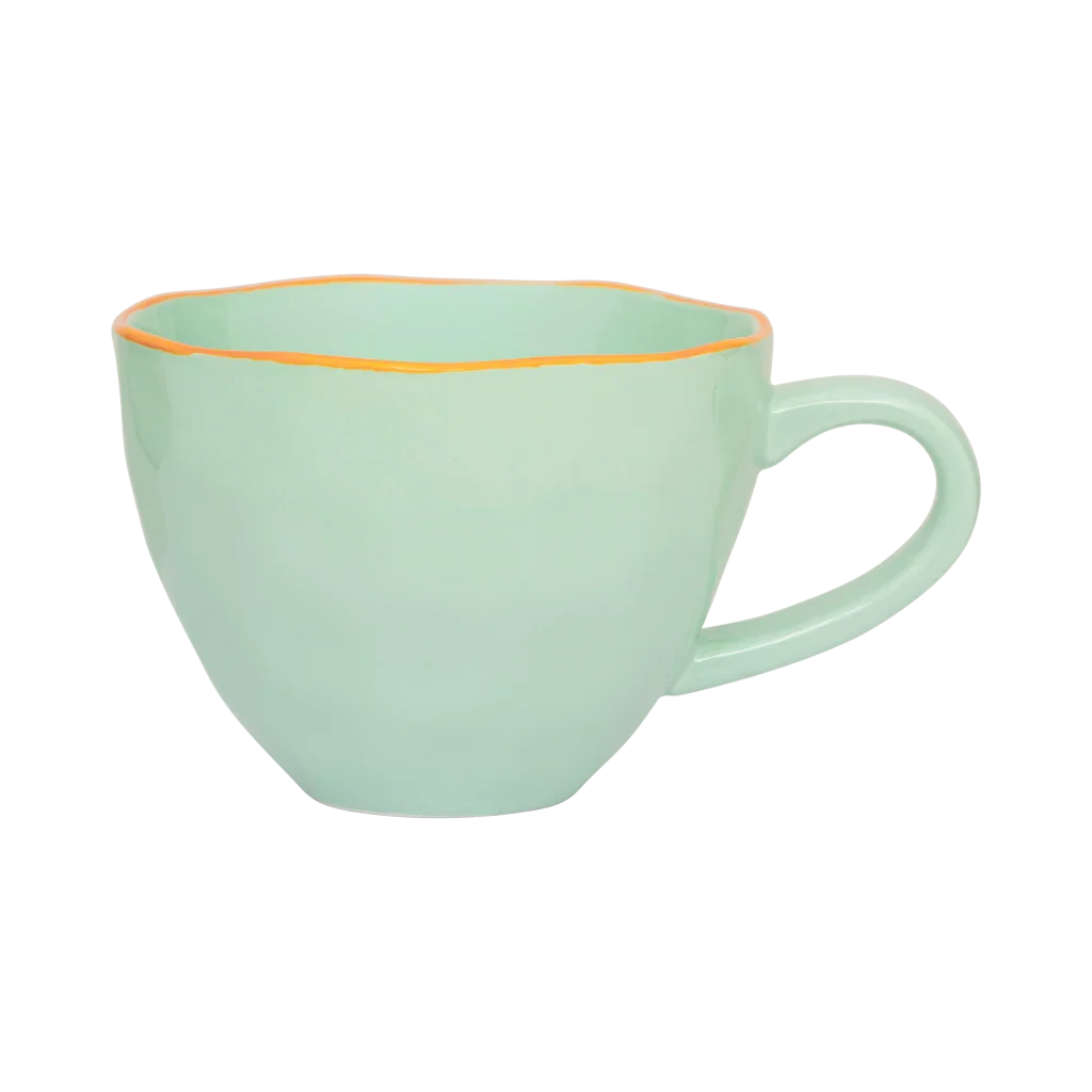 Urban Nature Culture Good Morning kopje Cappuccino/Tea Sculpted - Celadon - 11x8cm