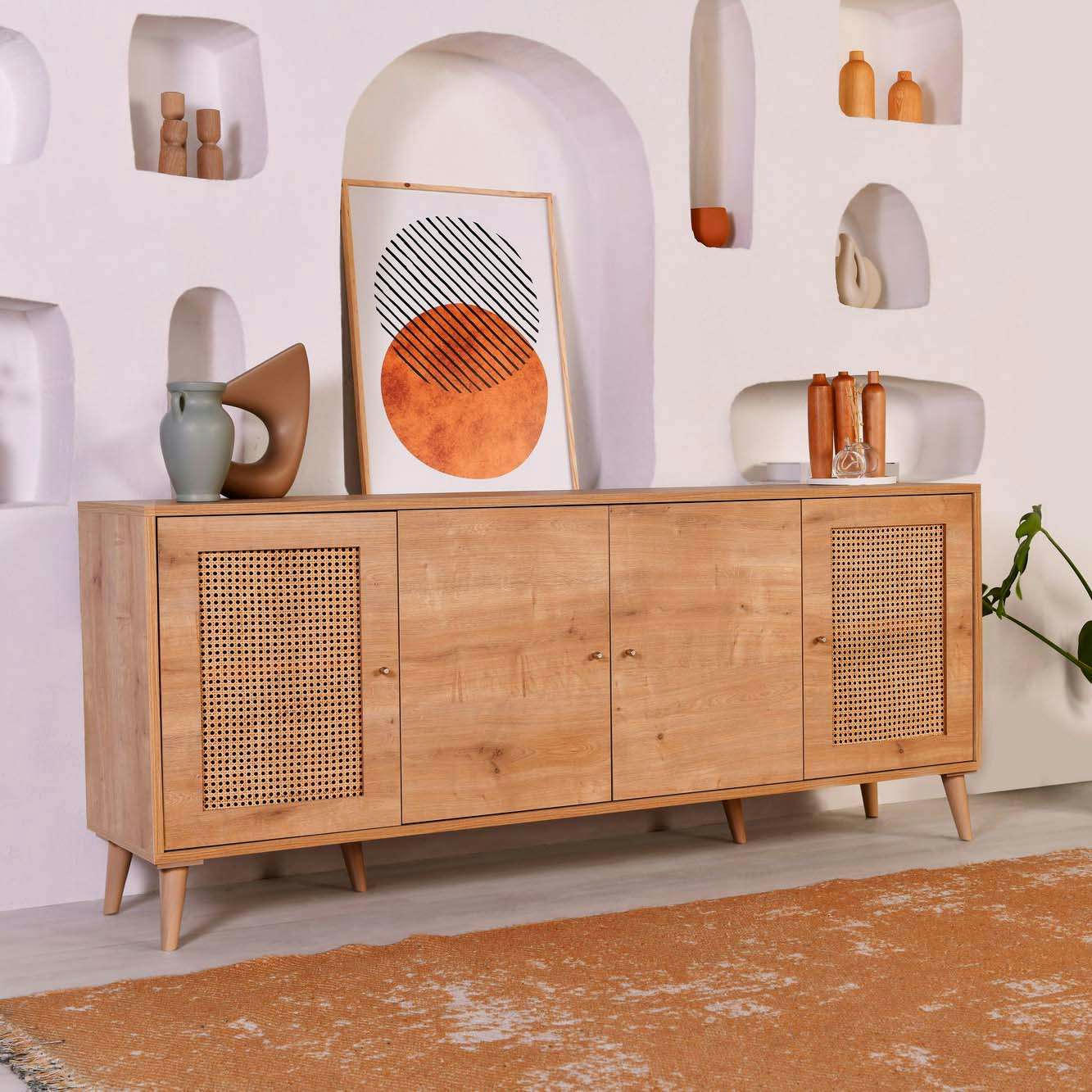 BUFFET - Buffet en aggloméré 4 portes hazeran