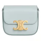 CELINE MINI TRIOMPHE IN SHINY CALFSKIN Blue