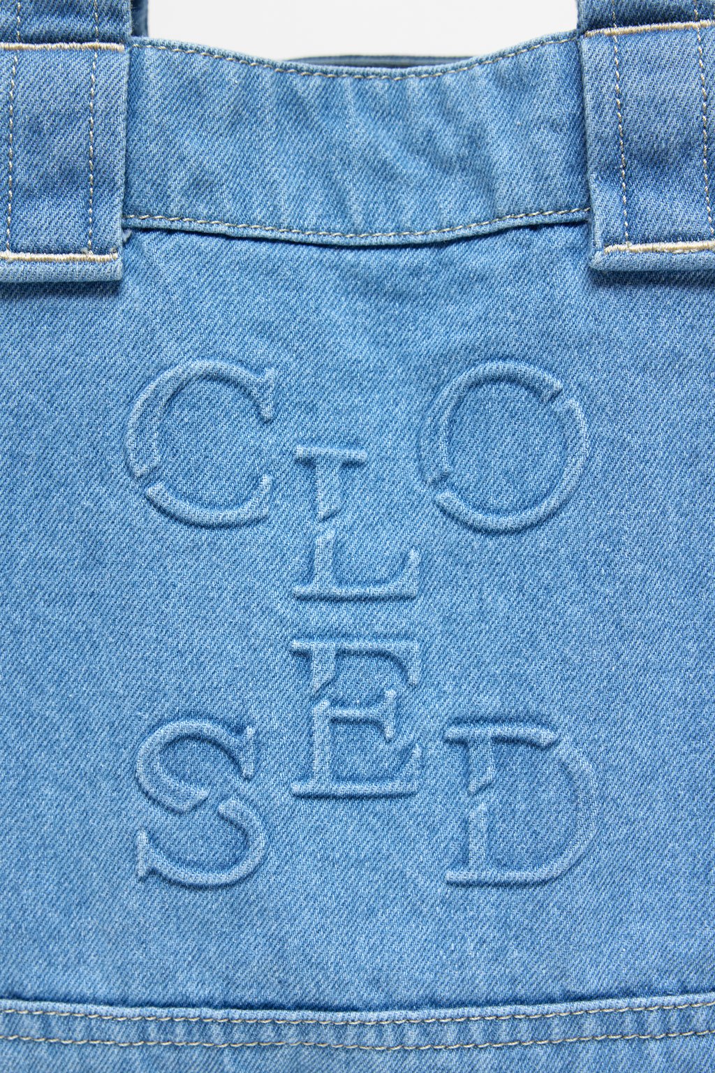 Denim-Tasche mit Logo