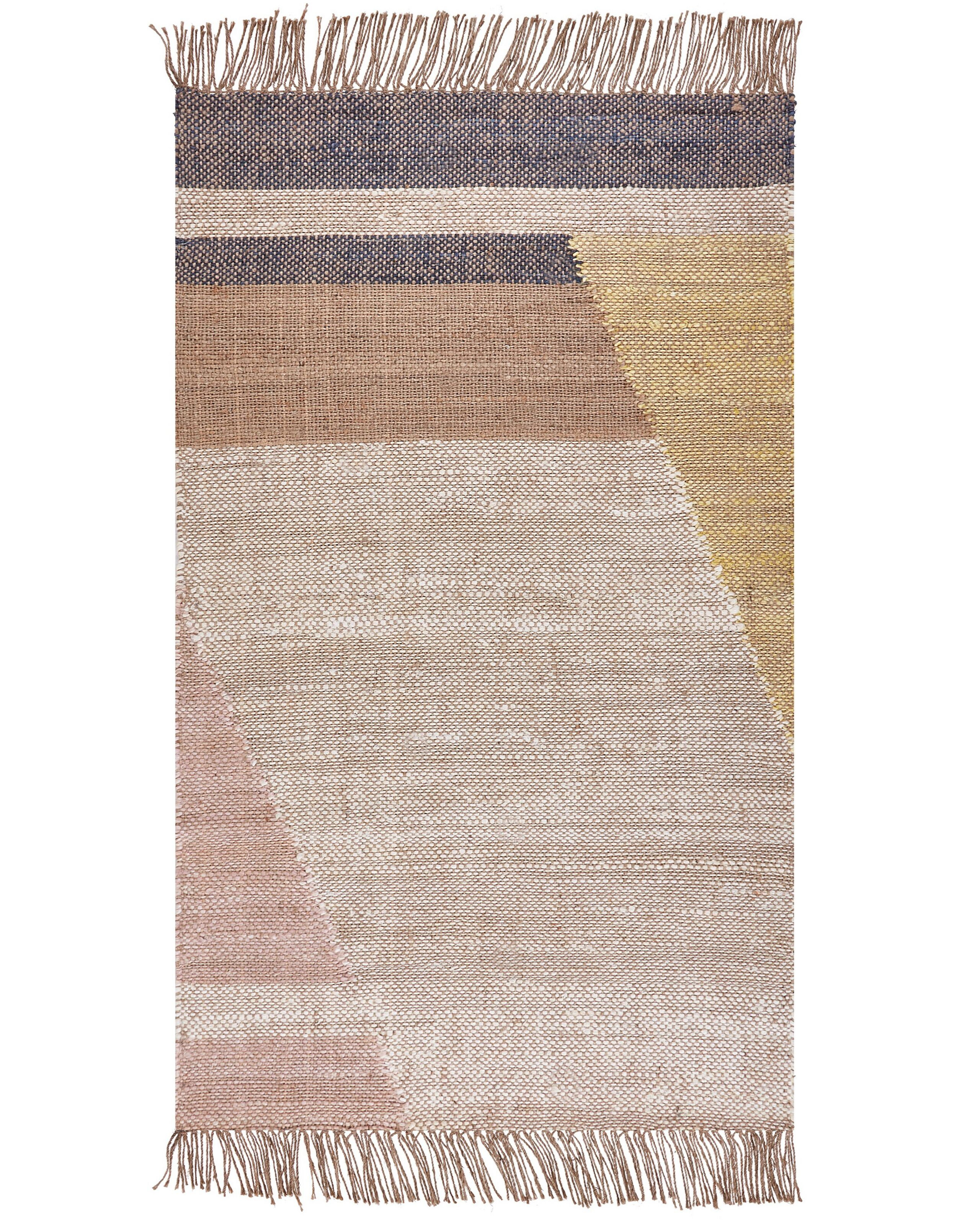 Dywan prostokątny jutowy 80 x 150 cm brązowy