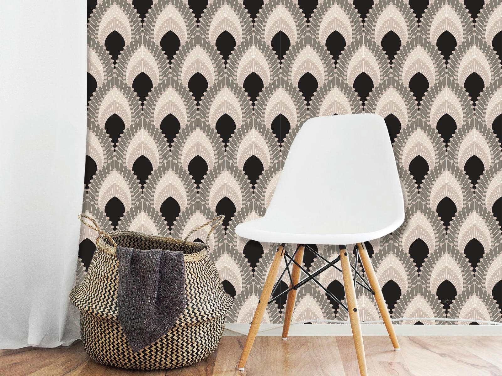 - Papier peint adhésif plumes de paon 80cmx2m50