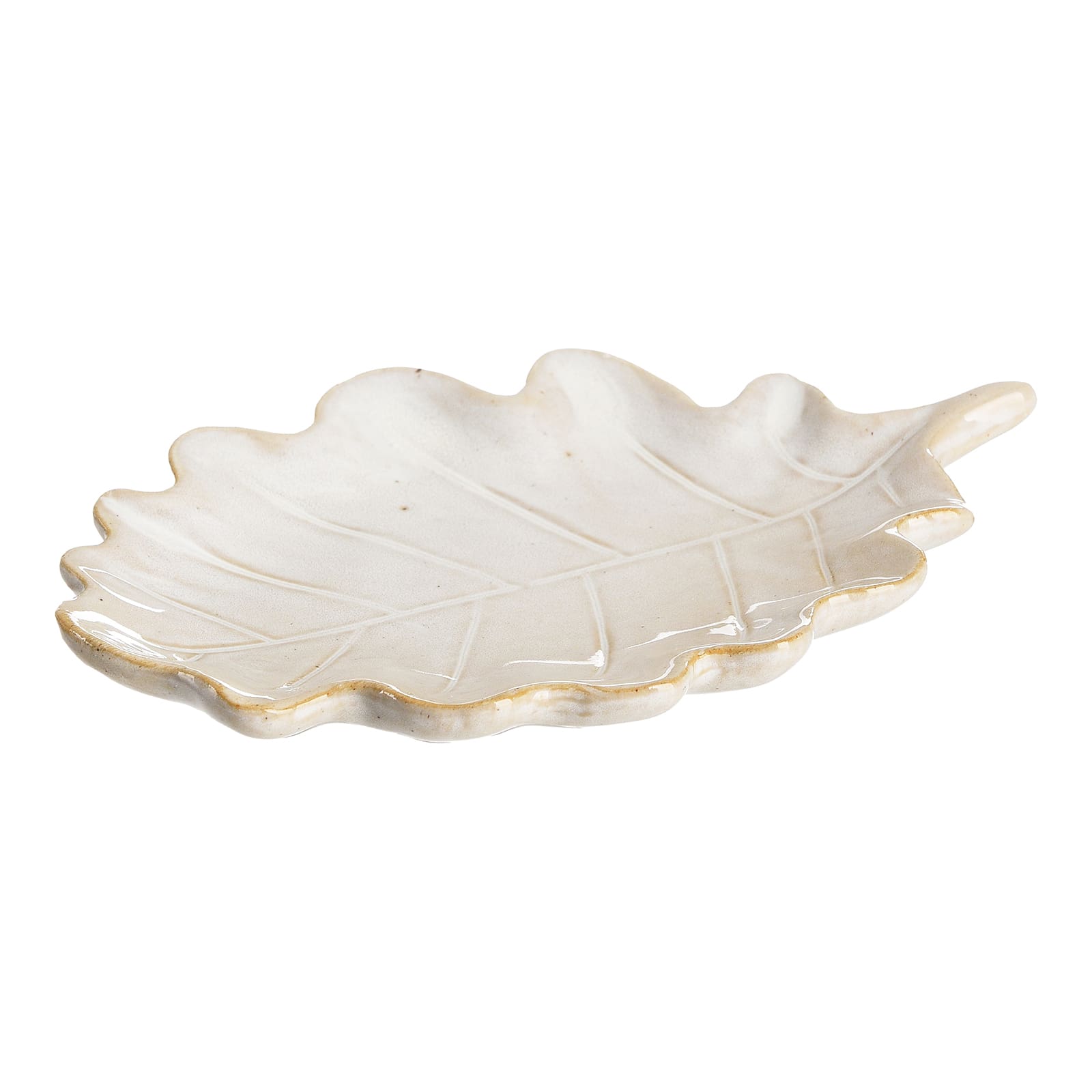 Snackteller Blatt Creme,L 155 x B 110 x H 15 mm