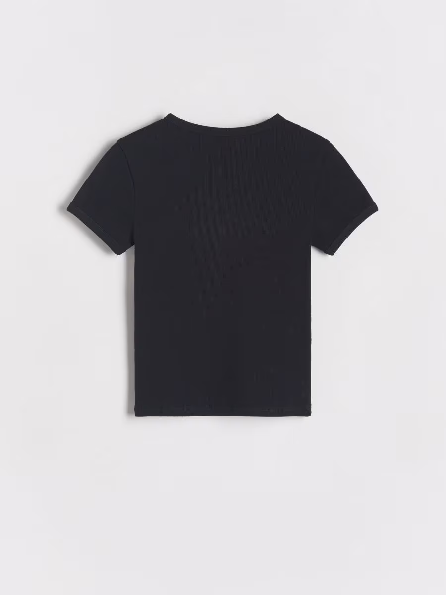 Ribbed Cotton T-Shirt