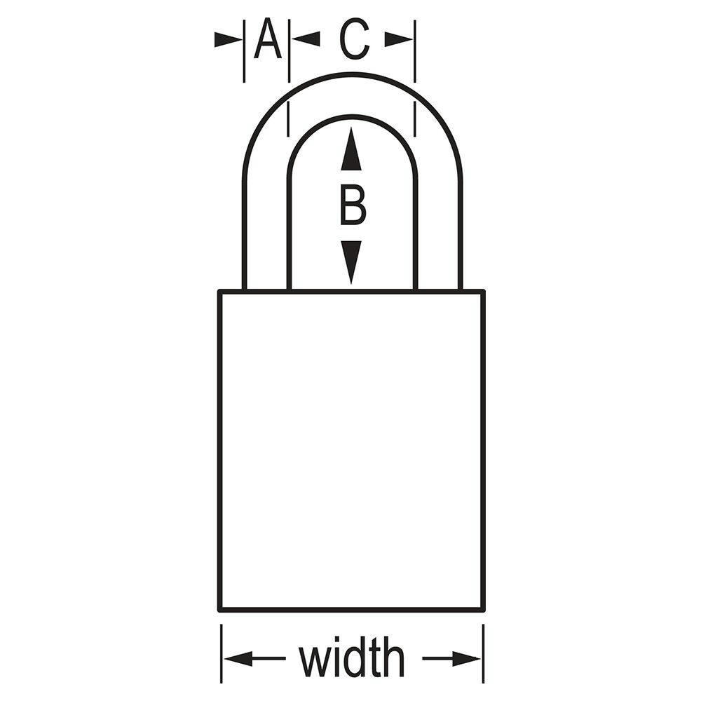 Master Lock 38mm-Wide Solid Body Keyed Padlock with 24mm Shackles, Brass