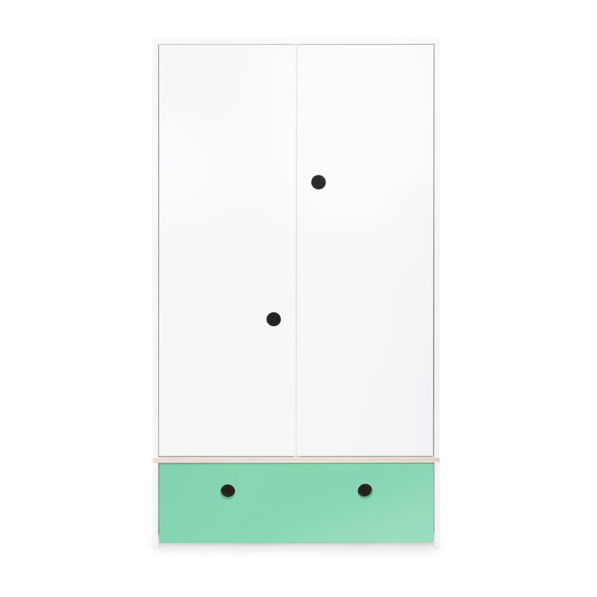 COLORFLEX - Armoire 2 portes façade tiroir vert ocean