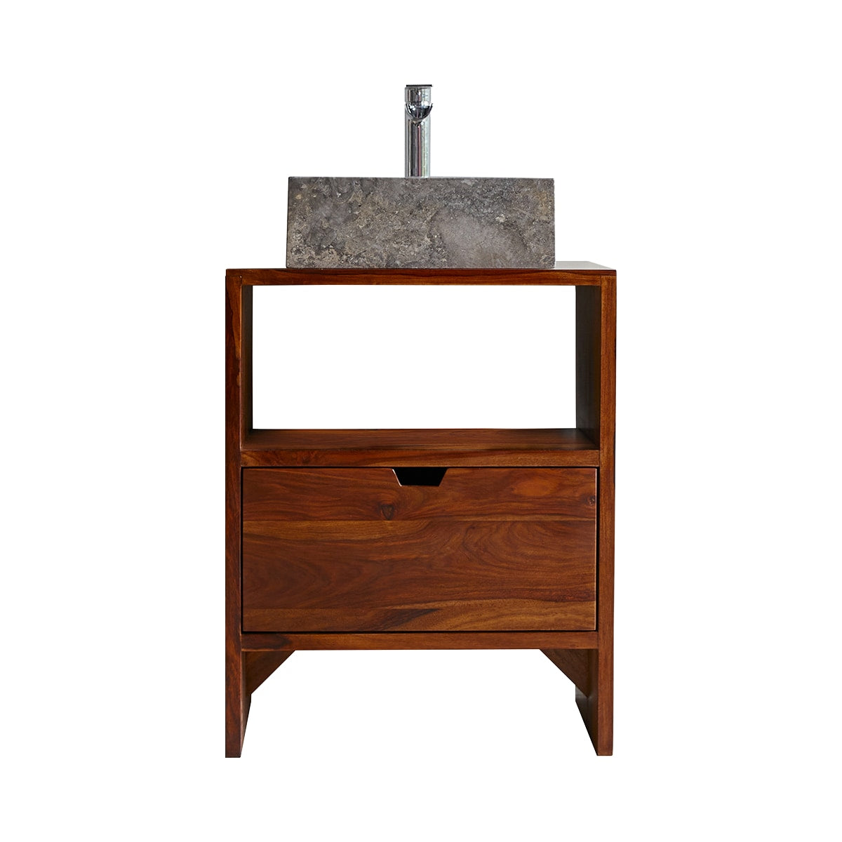 Tikamoon Massief palissander badmeubel 60 cm - Bruin