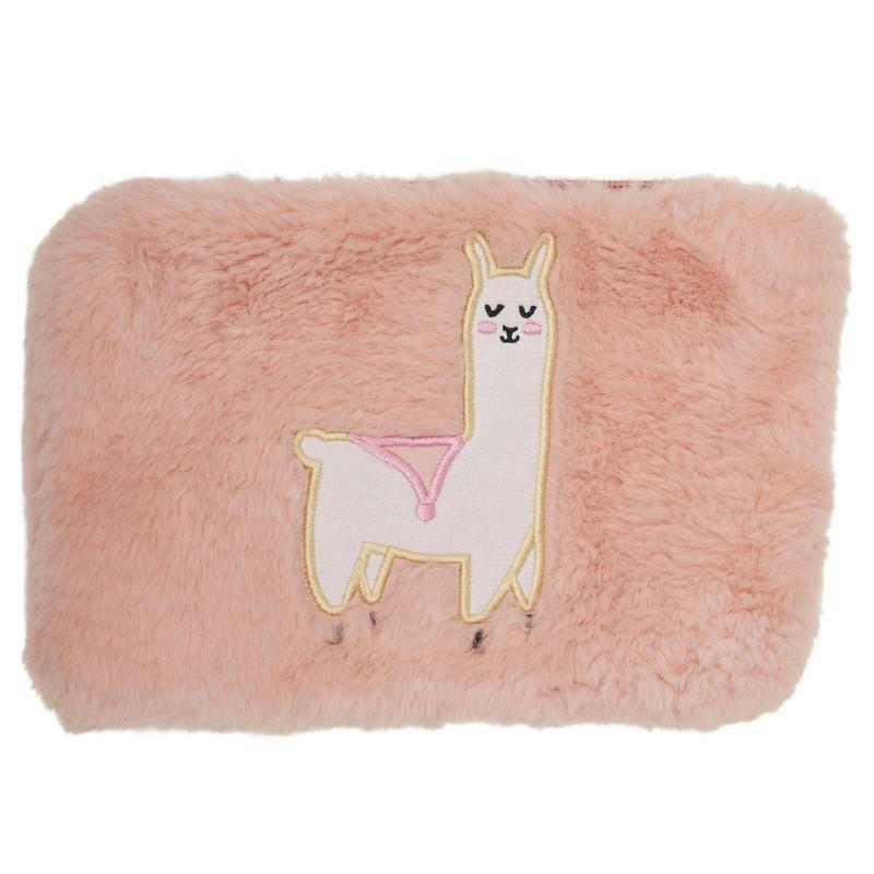 - Pochette peluche lama