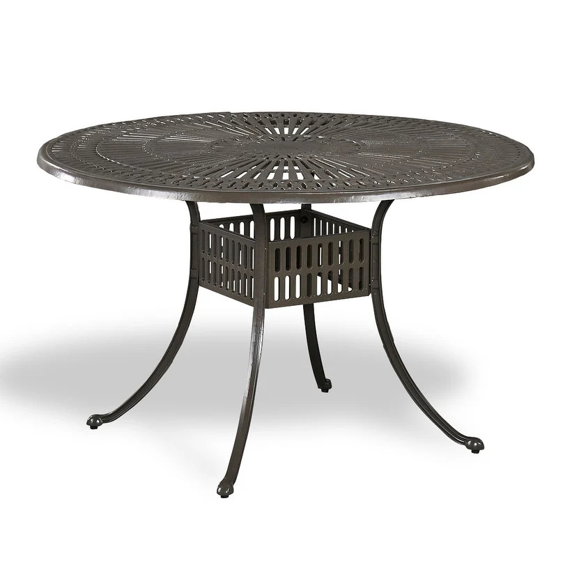 Homestyles Grenada Charcoal Aluminum Outdoor Dining Table