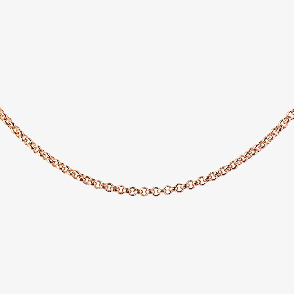 THOMAS SABO Rose Gold Plated 45cm Round Belcher Chain KE1219-415-12-S