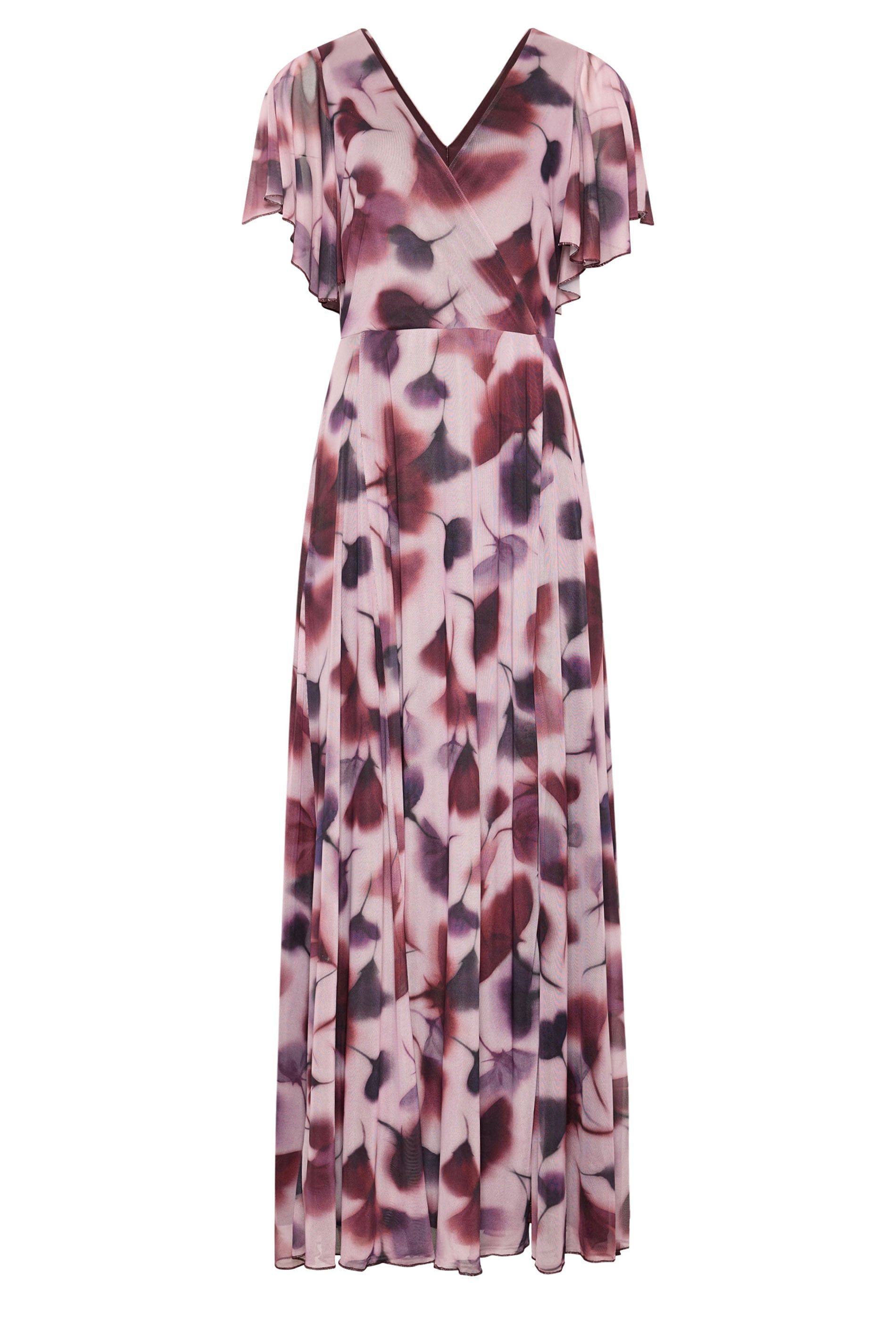 Long Tall Sally Tall Floral Mesh Wrap Maxi Dress