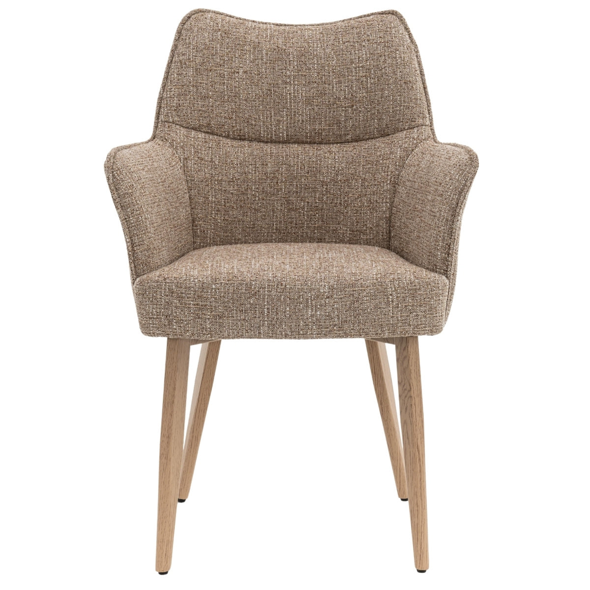 DÉJA Living Eetkamerstoel Zayn - Taupe/Naturel - Zithoogte 47cm - Set van 2