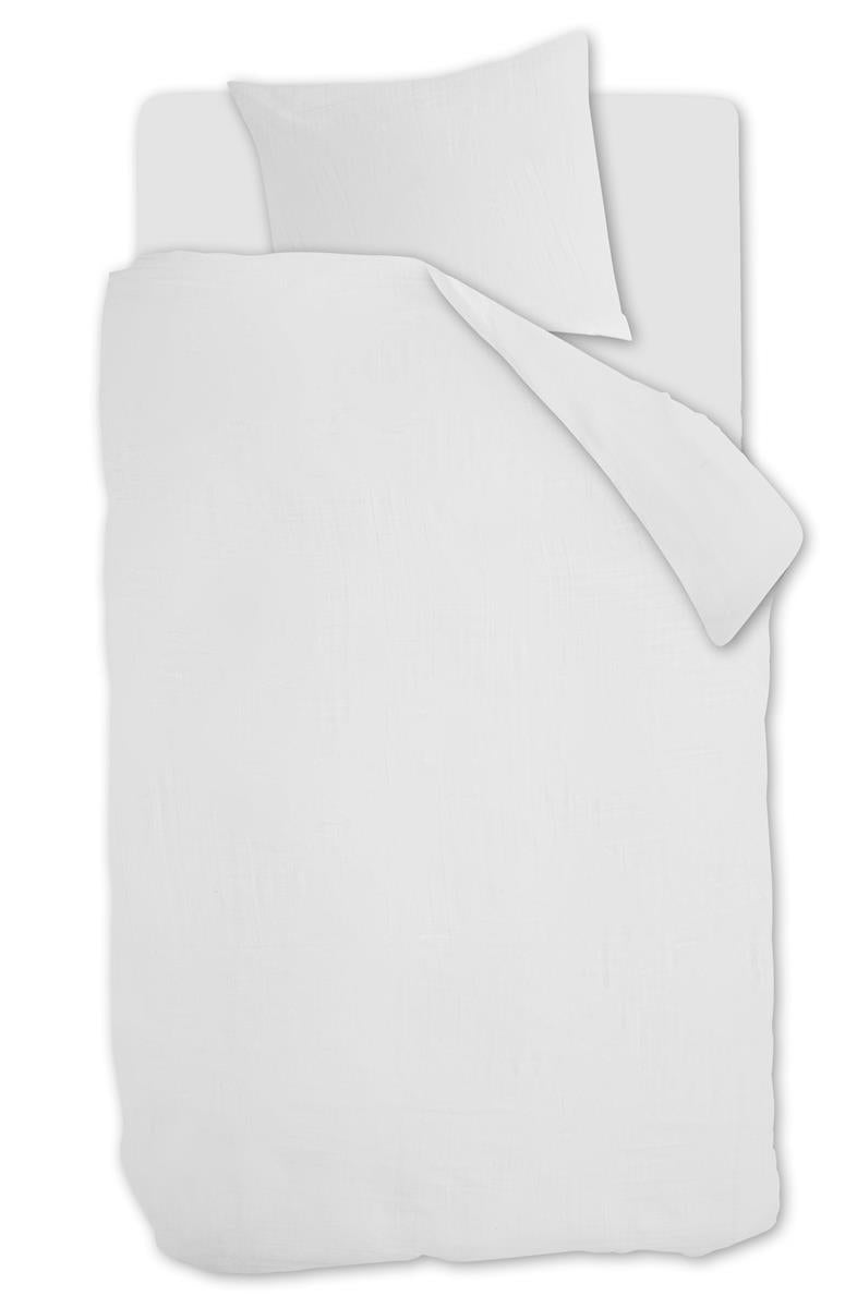 Beddinghouse Pure dekbedovertrek - Effen - Eenpersoons - 140x200/220 cm - Wit