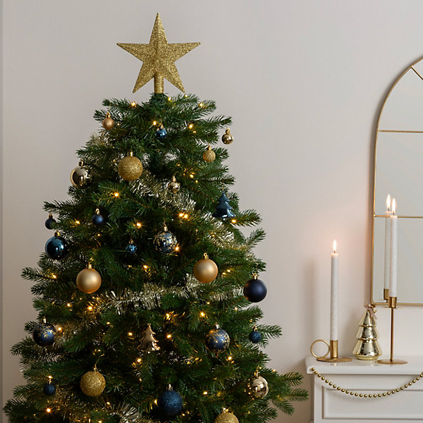 Kit décos de sapin 44 pièces Bleu or - Atmosphera
