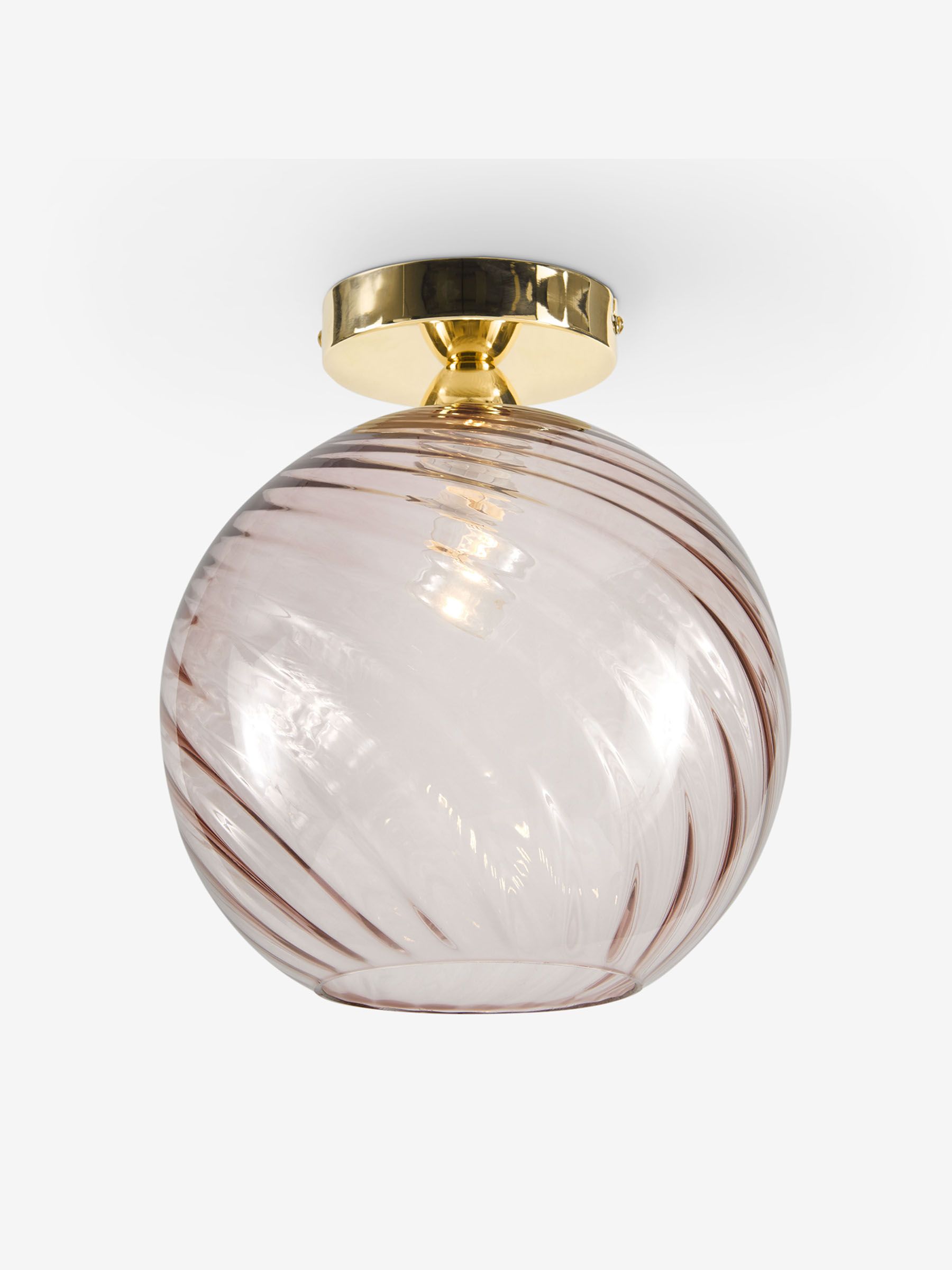 Ilaria Flush Ceiling Light in Pink