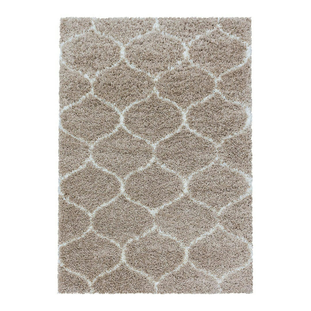 LOKALT - Tapis géométrique baroque en polypropylène beige 240x340