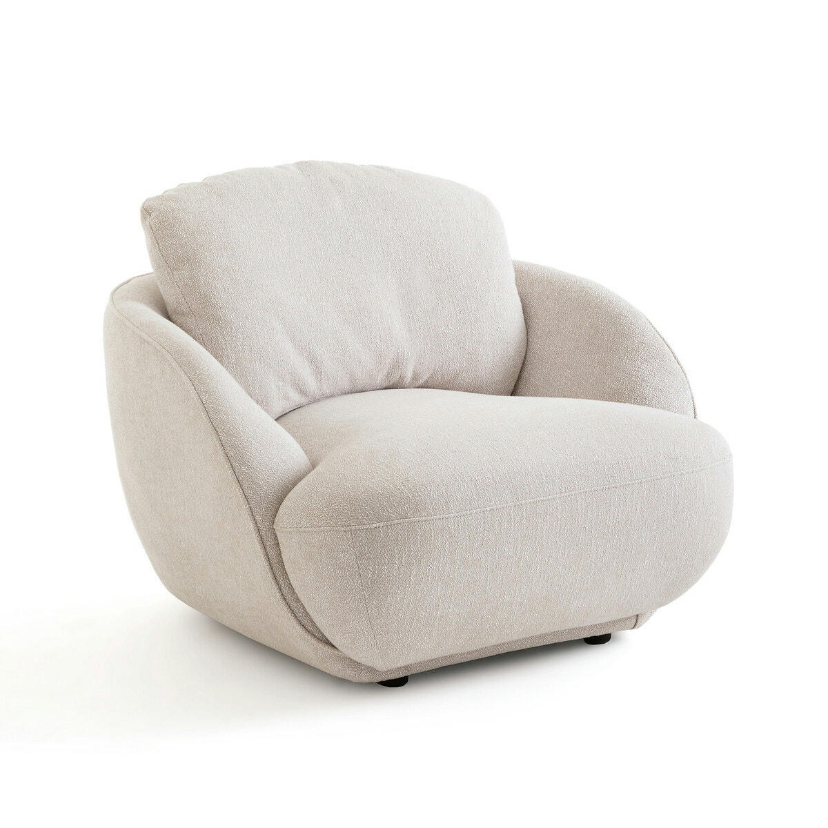 Fauteuil boule tissu coton chiné, Alpine
