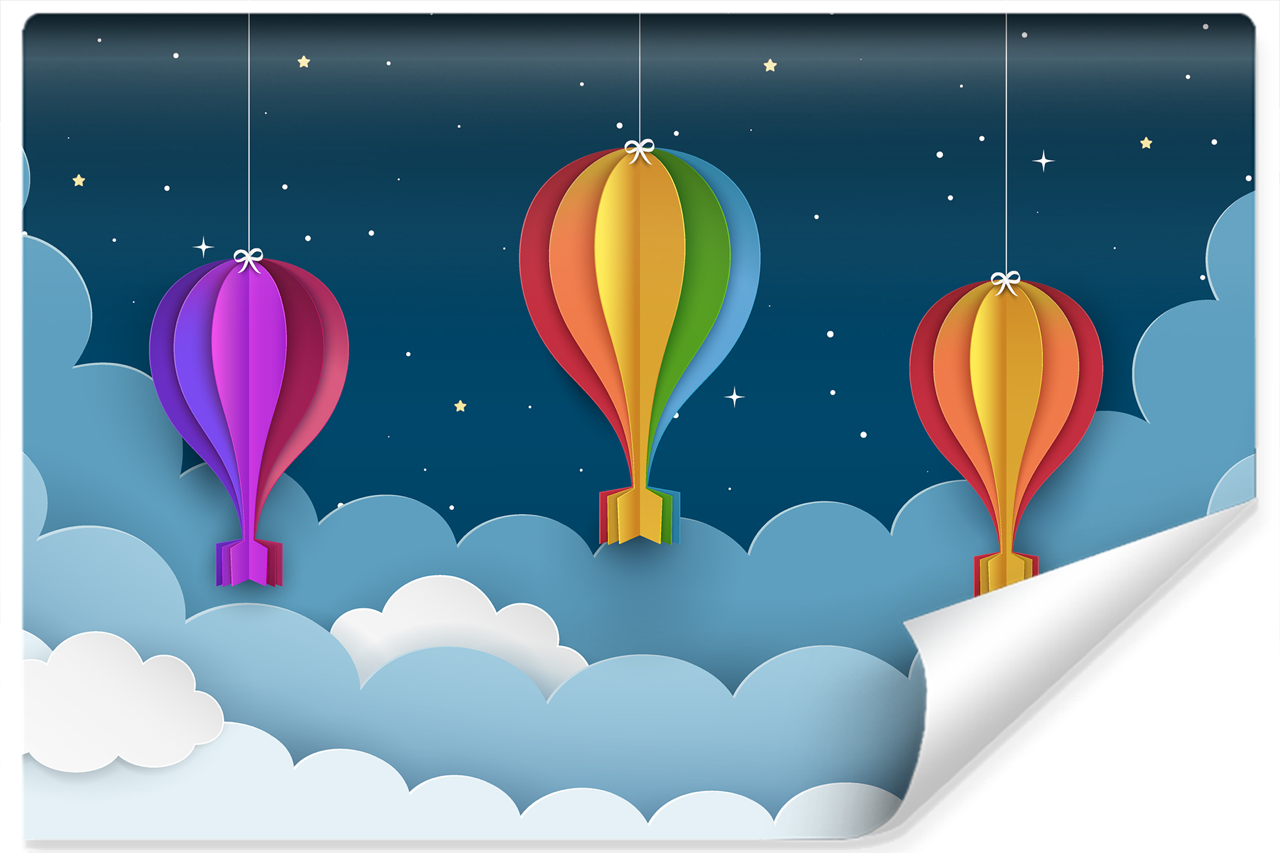 Fototapeta BALONY Niebo Styl Skandynawski 3D 90x60cm
