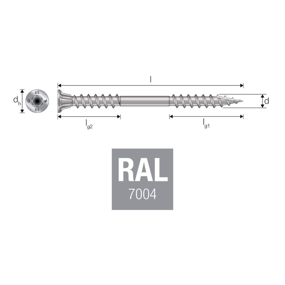 KLEDNINGSSKRUE SIMPSON STRONG-TIE 4,8 X 48 MM 250 STK.