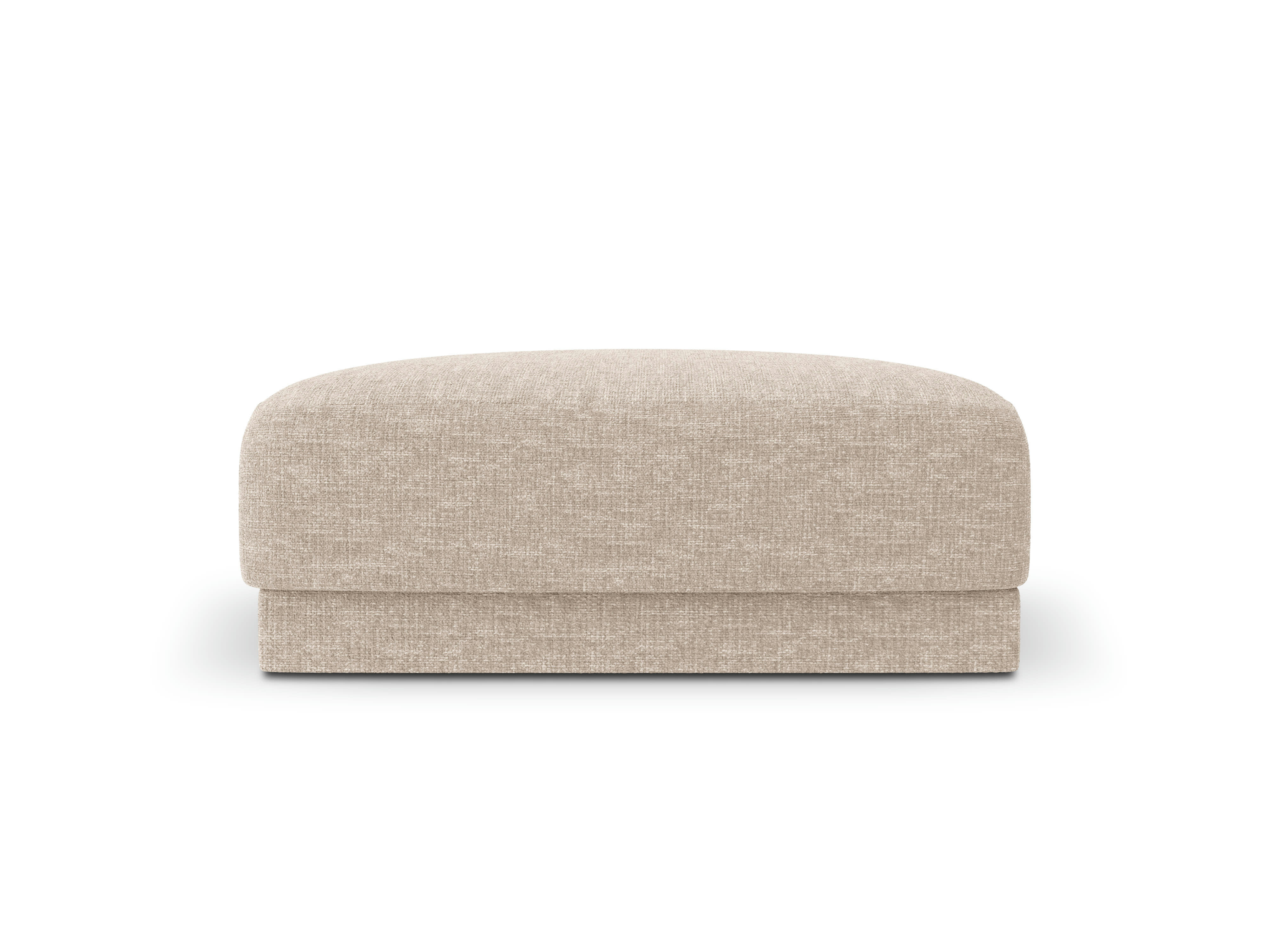 MILEY - Pouf 1 place en tissu chenille beige