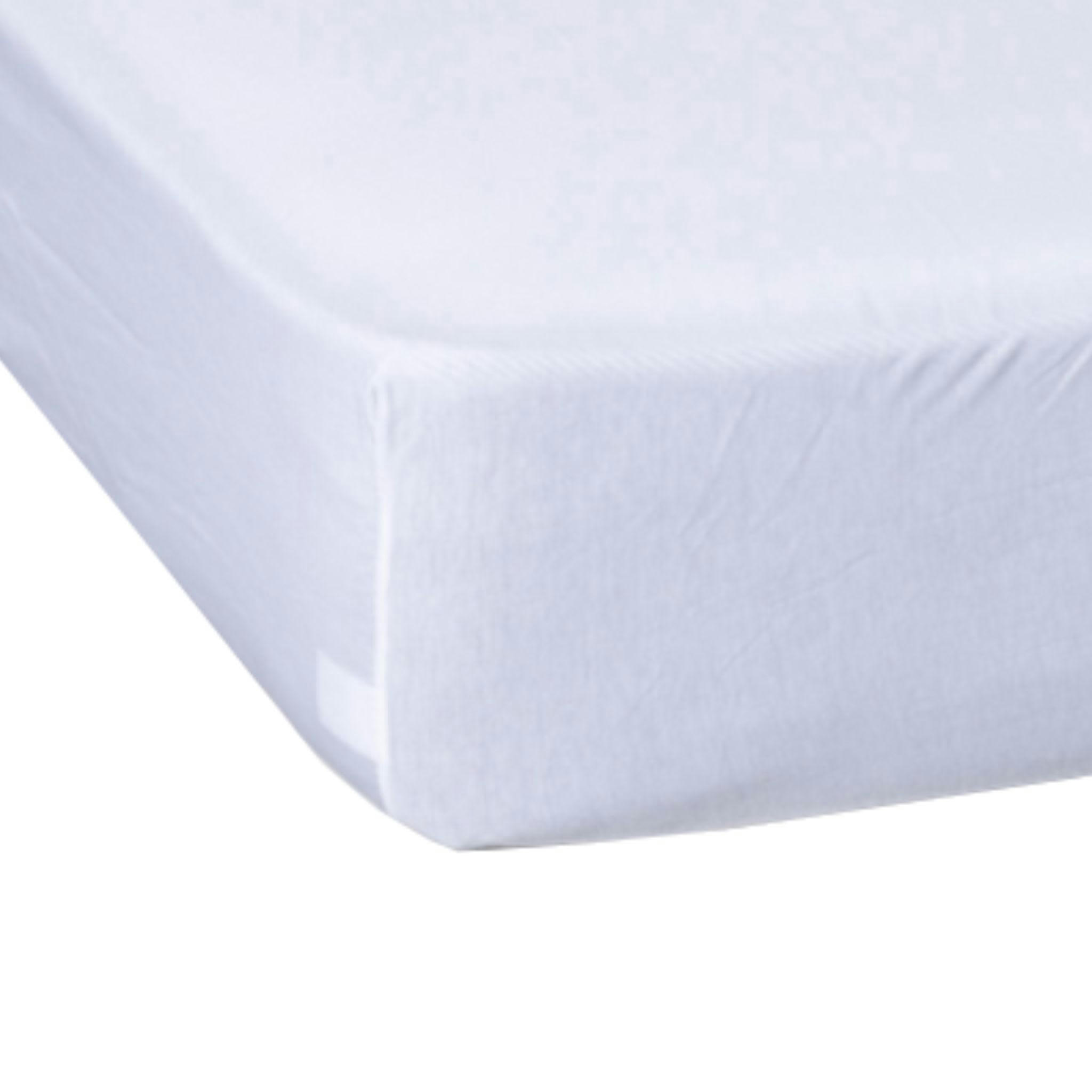 - Drap housse coton jersey bonnet 30 cm blanc 70/80x190/200