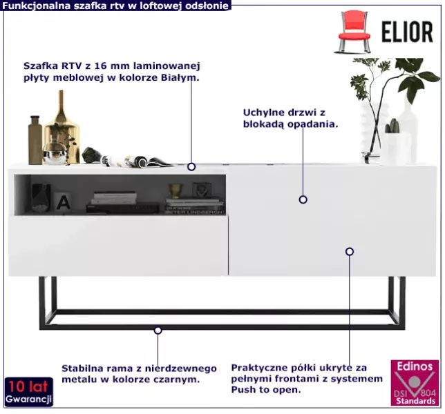 Szafka rtv z szufladą - Lurix