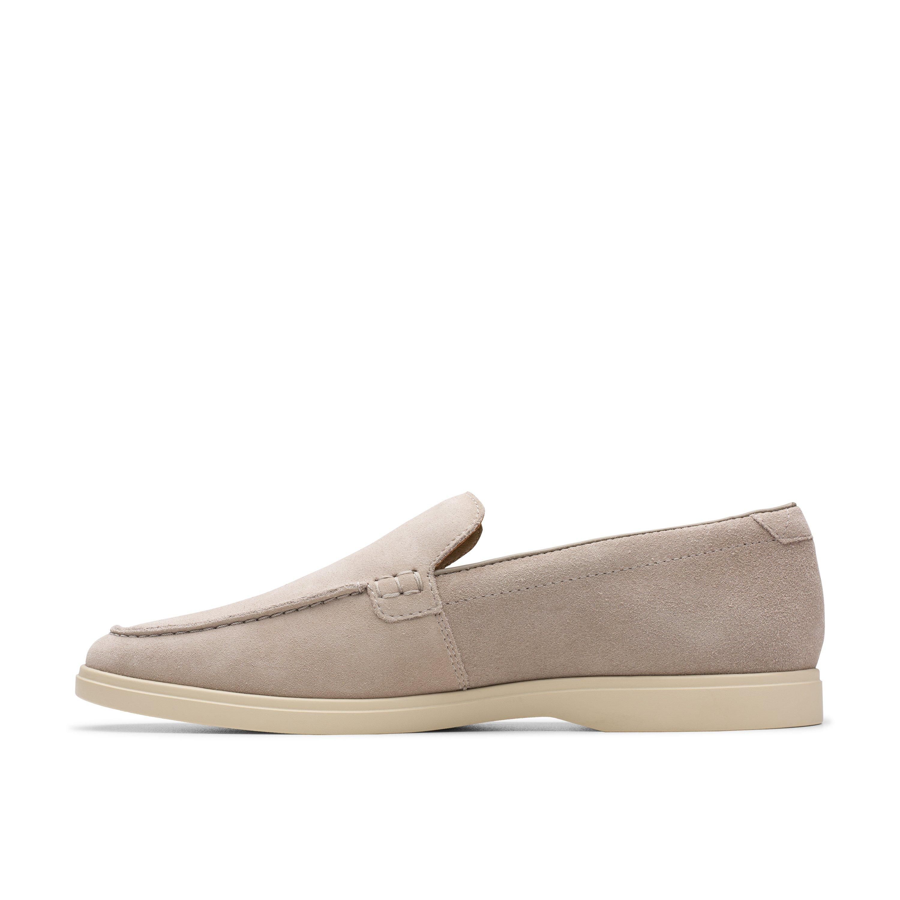 Clarks Torford Easy Grey Suede Slip Ons