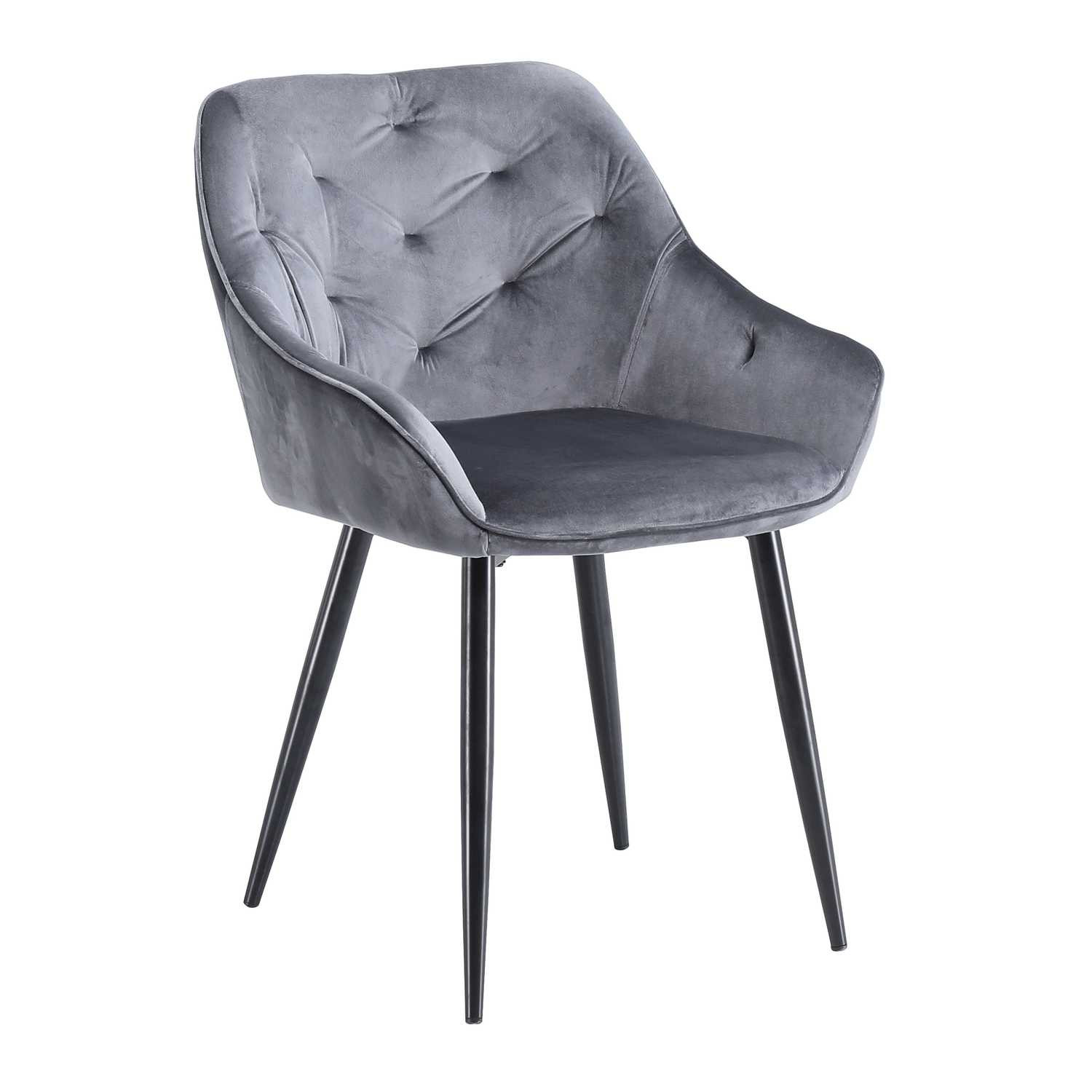 Krzesło tapicerowane K487 VELVET szare