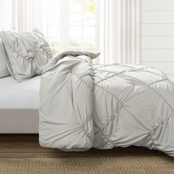 Lush Decor Ruched Chevron Comforter Set