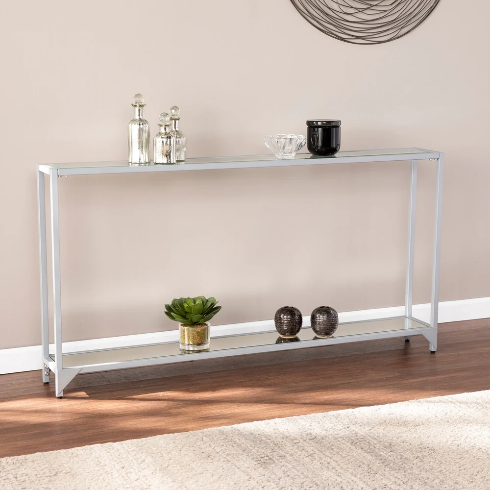 SEI Furniture Glenn Narrow Metal Console Table