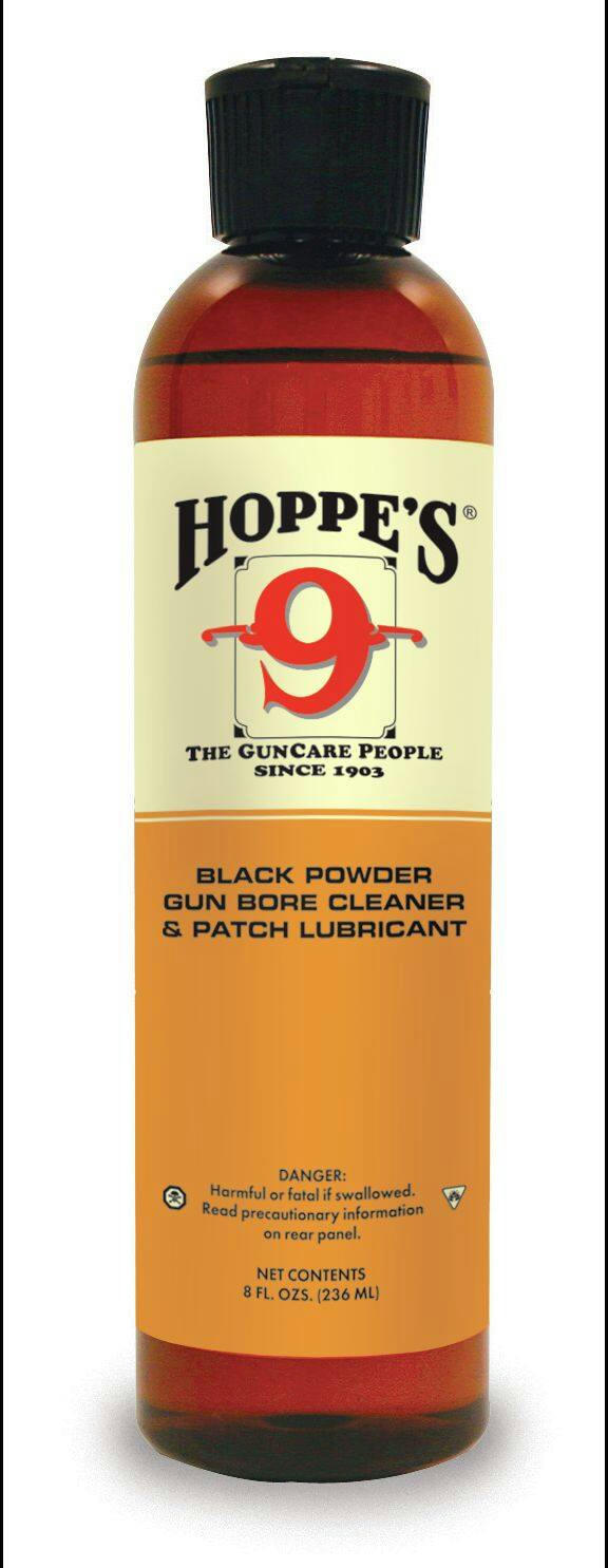 Hoppe's #9 Plus Black Powder Gun Bore Cleaner and Patch Lubricant with Safety Cap, 8-oz