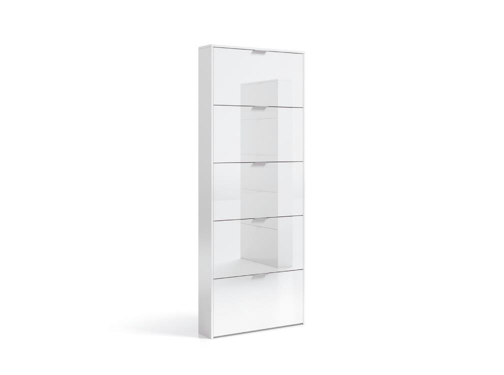 ARIANE - Meuble à chaussures blanc 15 Paires L70cm x H180cm