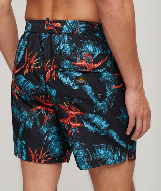 Recycled Hawaiian Print 17-inch Swim Shorts