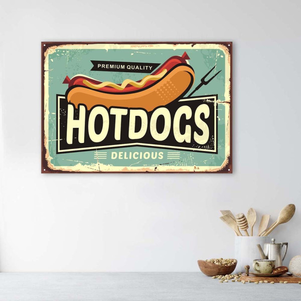 Feeby Obraz na płótnie Retro Hot Dog 60x40