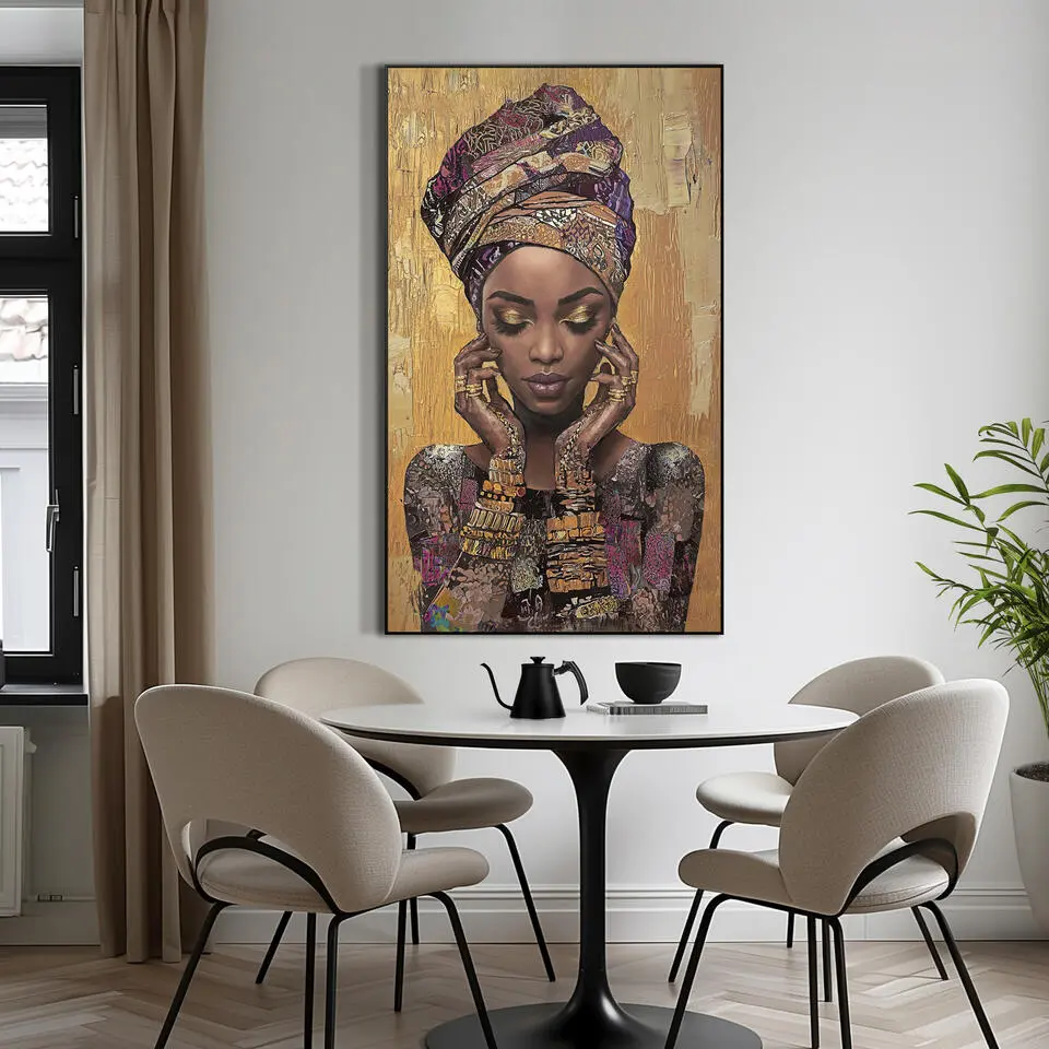 Schilderij vrouw warm FCL - 118x70 cm