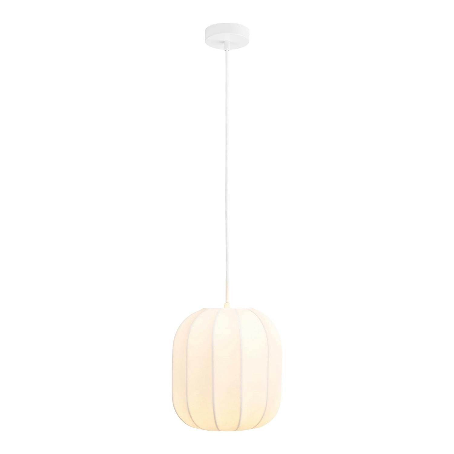 Suspension moderne blanche forme cylindre SKIVE