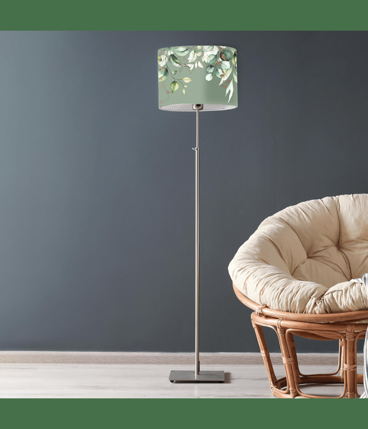 COLORS - Abat-jour Lampadaire Branche Vert Olive D: 45 x H: 25