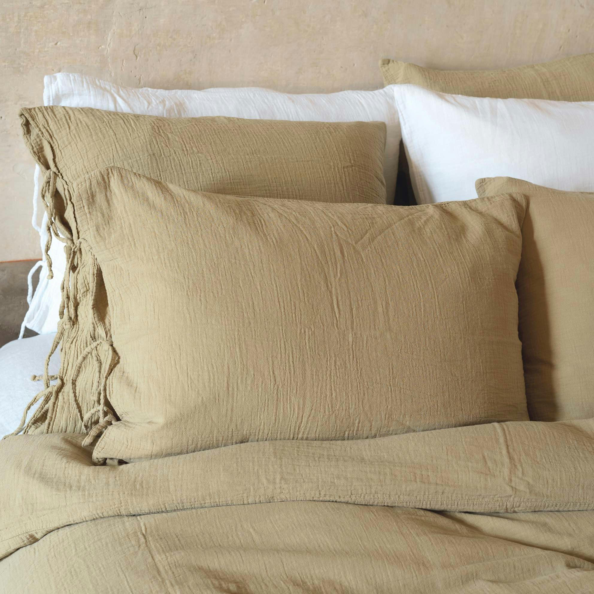 GAZE DE COTON LIGHT - Housse de couette en gaze de coton light mastic 260X240 CM