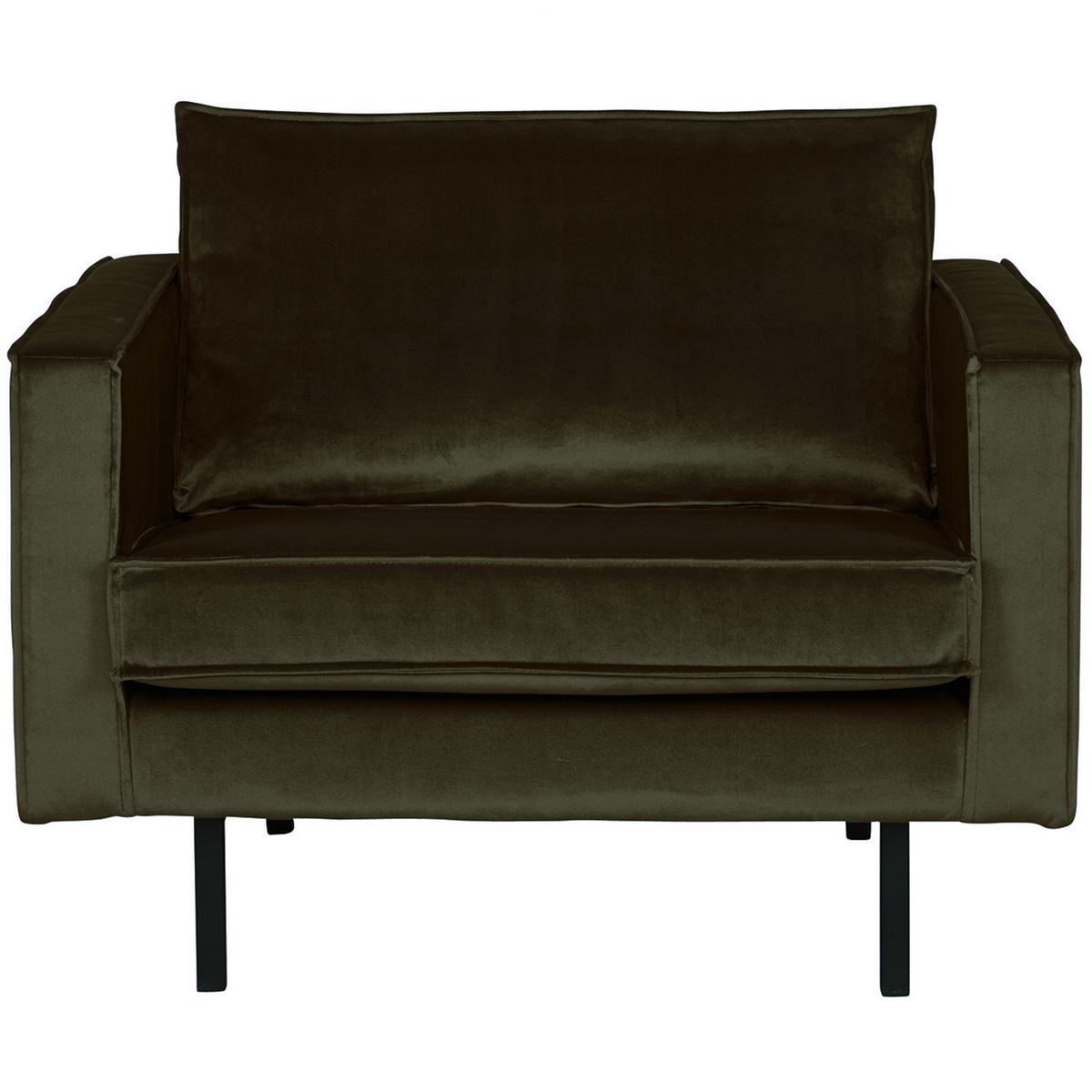 WOOOD fauteuil Rodeo - Velvet - Green Hunter - 85x105x86