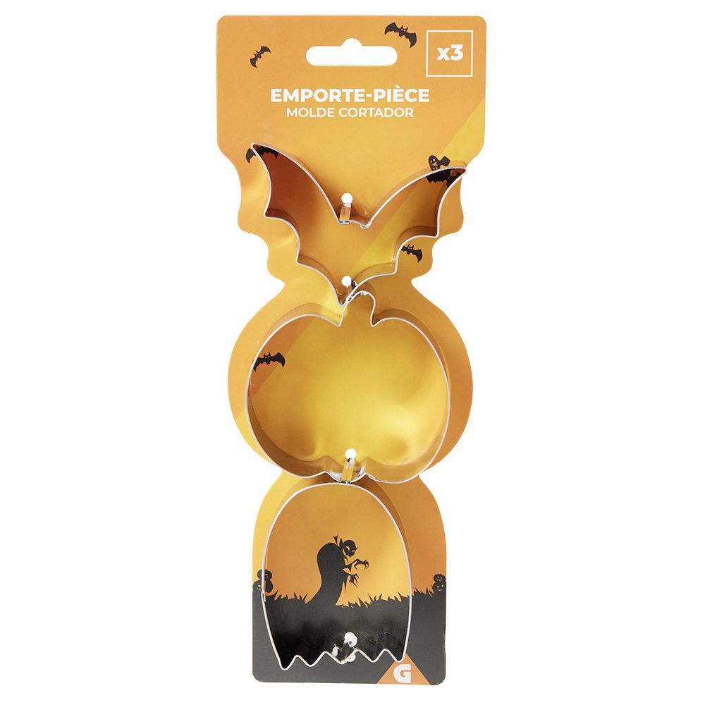 Emporte pièce décor Halloween inox x3