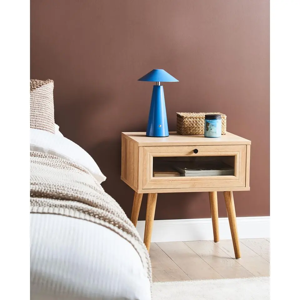 ALBANY - Nachtkastje - Lichthout - Vezelplaat