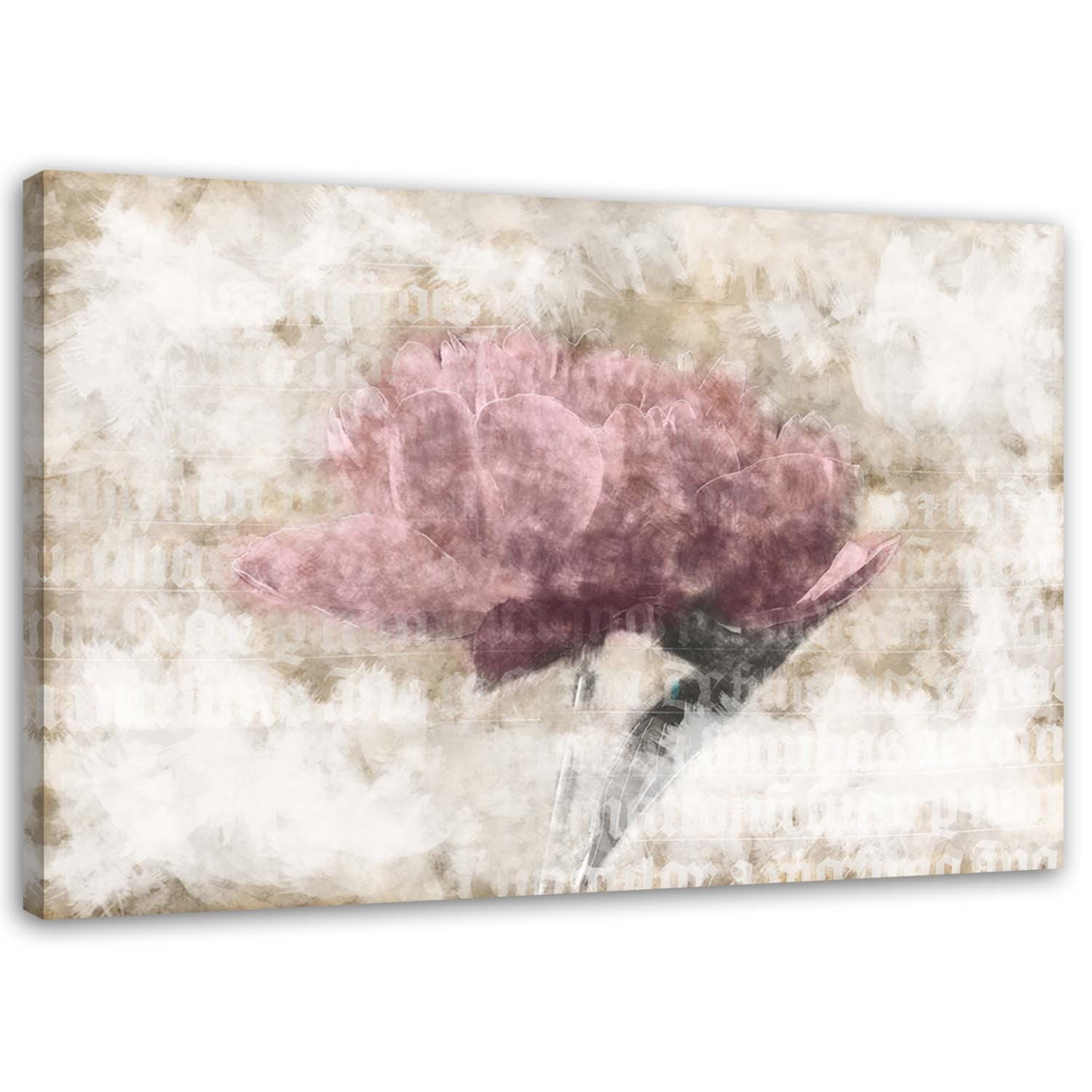 Feeby Obraz, Abstrakcyjne kwiaty Shabby Chic 60x40
