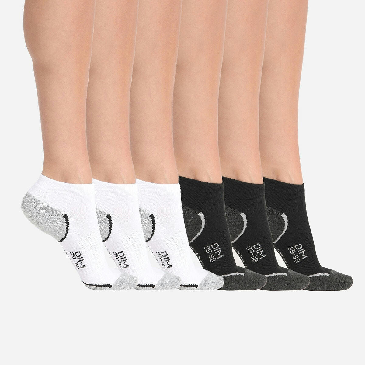Lot de 6 socquettes courtes sport Impact léger
