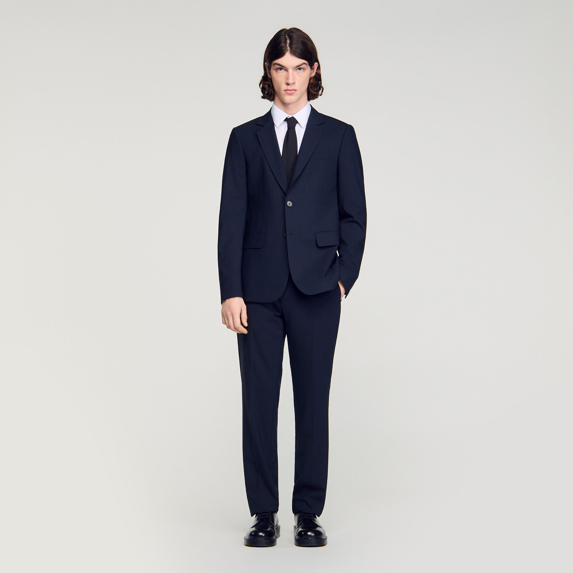 Veste de costume à micro carreaux