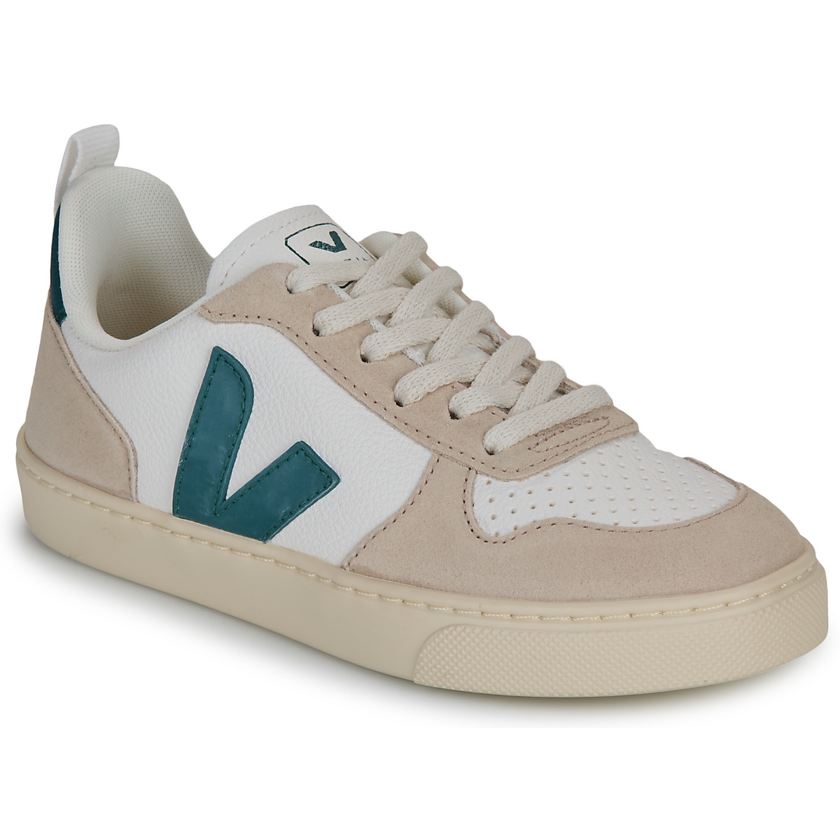Veja - SMALL V-10 - White / Green