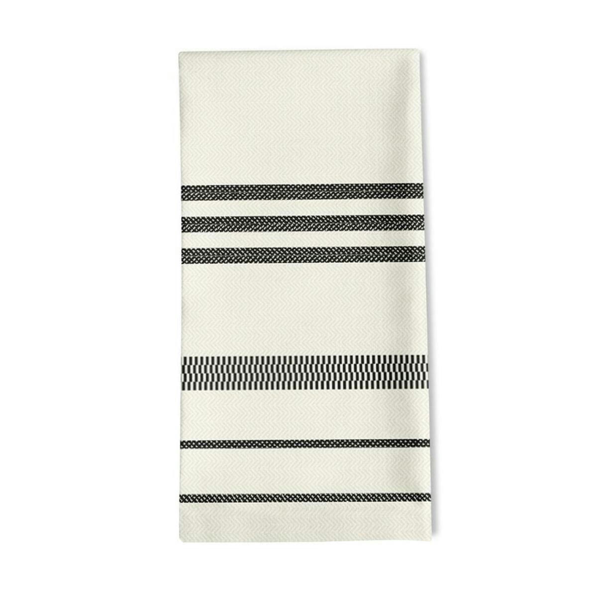 BERRAIN - Serviette de table coton et lin Blanc 50x50 cm