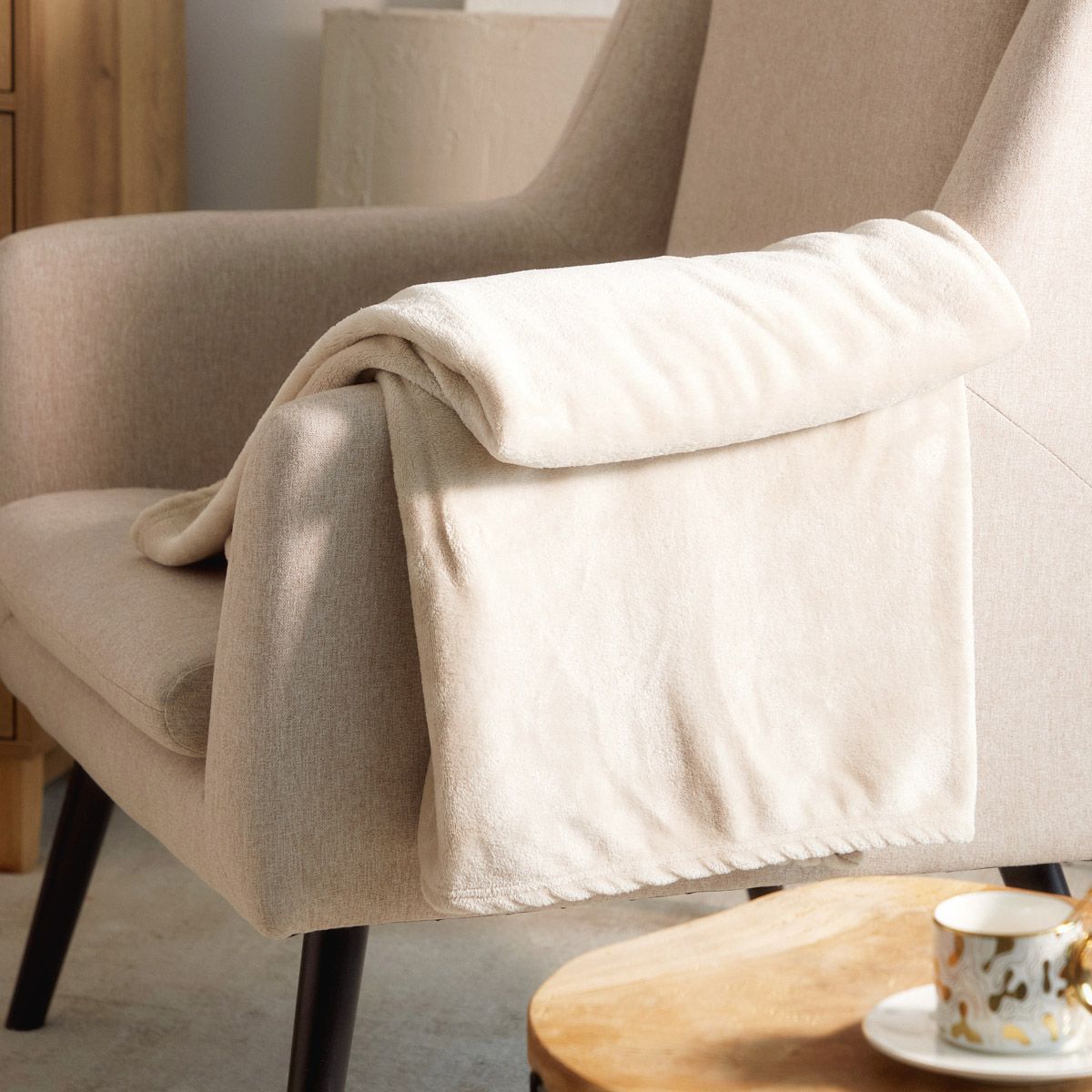 Koc MUKAVA beżowy 220x200cm