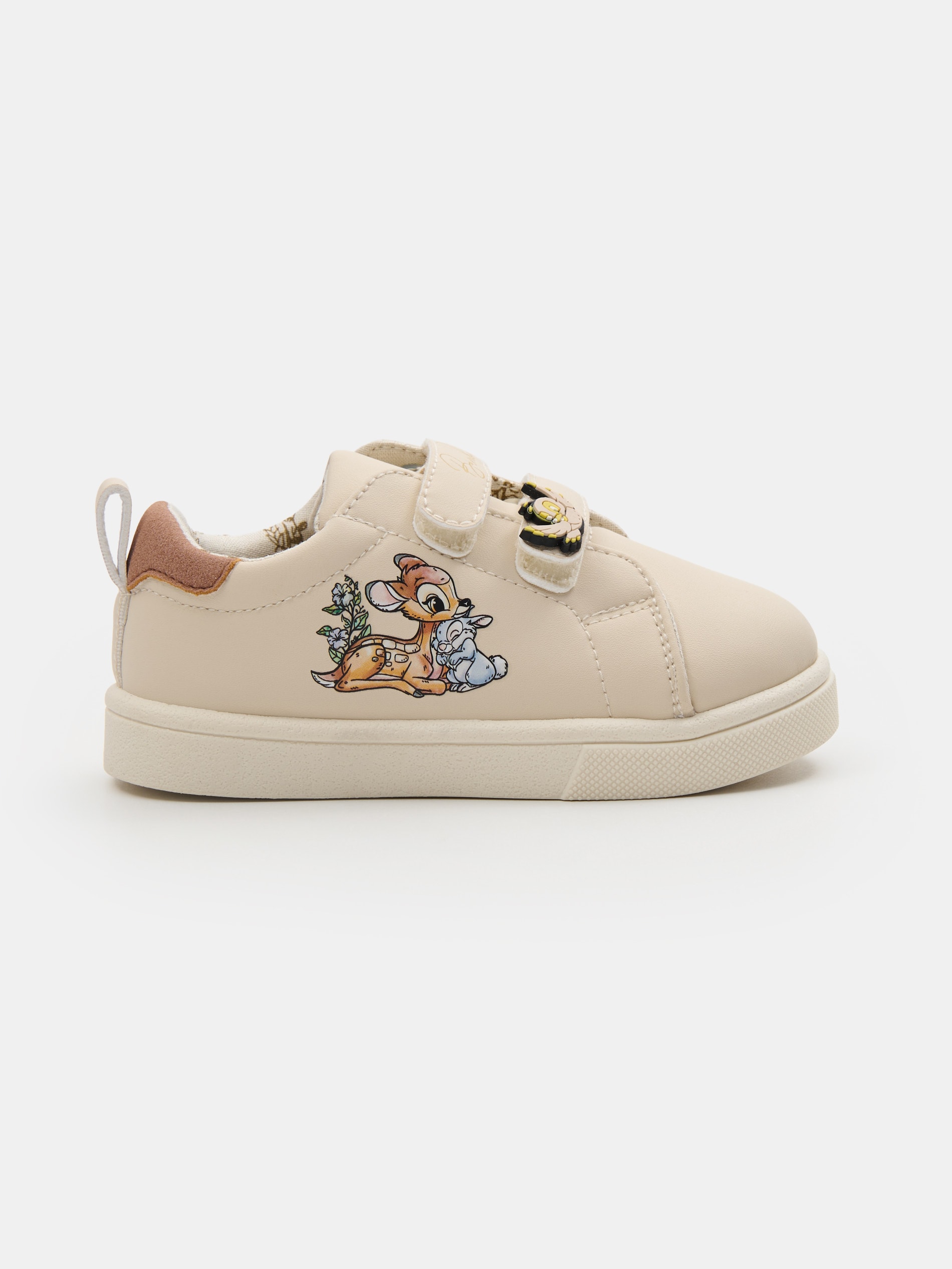 Sneakersy na rzepy z nadrukiem w środku Bambi